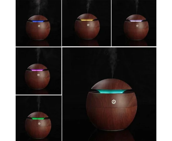 Увлажнитель воздуха Ultrasonic Aroma c LED подсветкой Коричневый