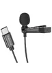 Мікрофон петличний Borofone BFK11 Elegant lavalier Type-C (2m) Black
