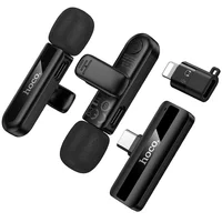 Петличный беспроводной микрофон Hoco L20A Mini Voice (Lightning/Type-C) 60 mAh Black