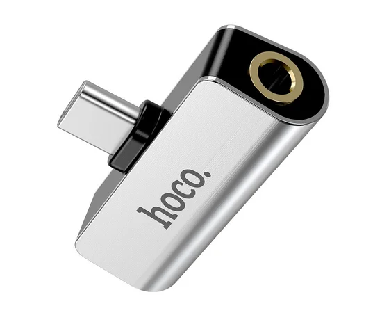 Переходник Hoco LS26 Type-C to 3,5 AUX Стальной