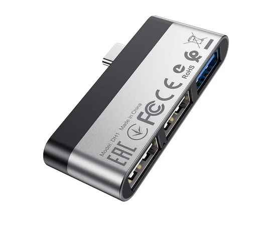 Перехідник Borofone DH1 Type-C to USB Чорний / Срібний