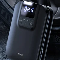 Портативный автокомпрессор для шин Usams US-ZB215 Mini Car 5000 mAh Черный