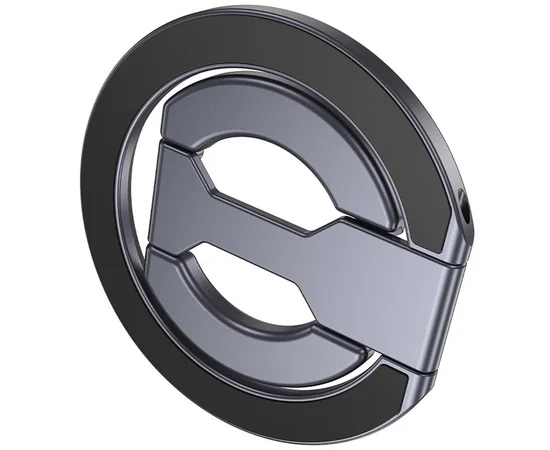 Магнитный держатель для телефона Hoco GH9 Double-ring Metal gray