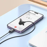 Микрофон петличный Borofone BFK11 Elegant lavalier Lightning (2m) Black