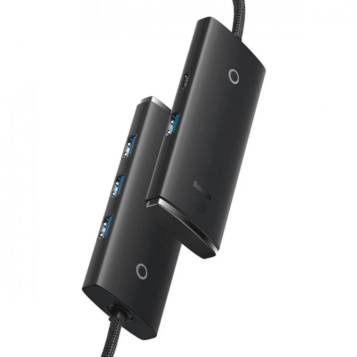 Переходник HUB Baseus Lite Series 4in1 (Type-C to 4xUSB 3.0) 25cm (WKQX03) Black