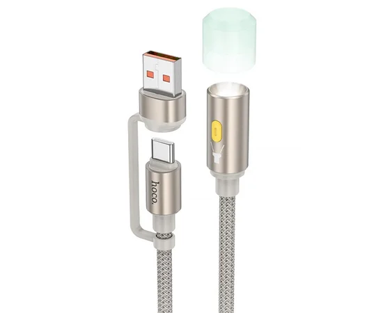 Кабель-светильник Hoco UA38C USB/Type-C to LED (0.3m) Gold