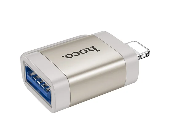 Переходник Hoco UA31A OTG Lightning male to USB female Gray
