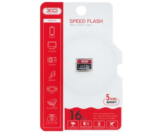Карта памяти XO microSDHC 16 GB Class 10 Черный
