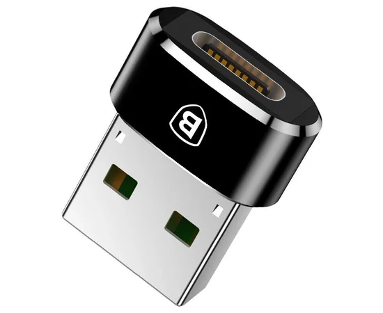 Переходник Baseus USB Male To Type-C Female Adapter Converter 5A (CAAOTG) Черный