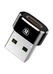 Переходник Baseus USB Male To Type-C Female Adapter Converter 5A (CAAOTG) Черный