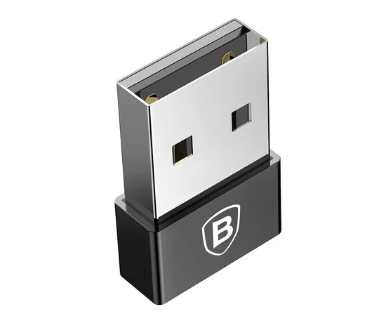 Переходник Baseus Exquisite USB Male to Type-C Female (CATJQ-A01) Черный