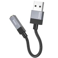 Перехідник Hoco UPA32D Clever USB to 3.5mm Black