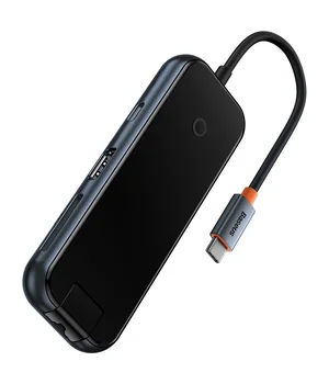 Перехідник Baseus Hub AcmeJoy 7-Port Type-C (HDMI*1+USB3.0*2+USB2.0*1+Type-C PD&Data*1+SD/TF) (WKJZ) Dark Gray