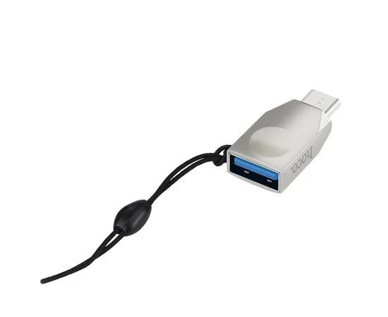 Переходник Hoco UA9 USB OTG to Type-C Стальной