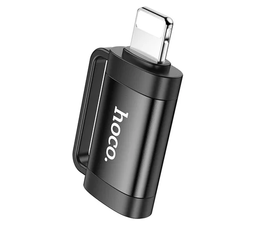 Переходник Hoco UA31B OTG Lightning male to Type-C female Black