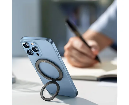 Держатель для телефона Baseus Halo Series Foldable Metal Ring (Single ring) (SUCH00001) Silver