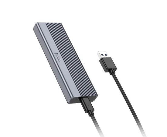 Внешний карман для M.2 SSD Hoco HB47 Enclosure (USB3.1/6Gbps) Metal gray