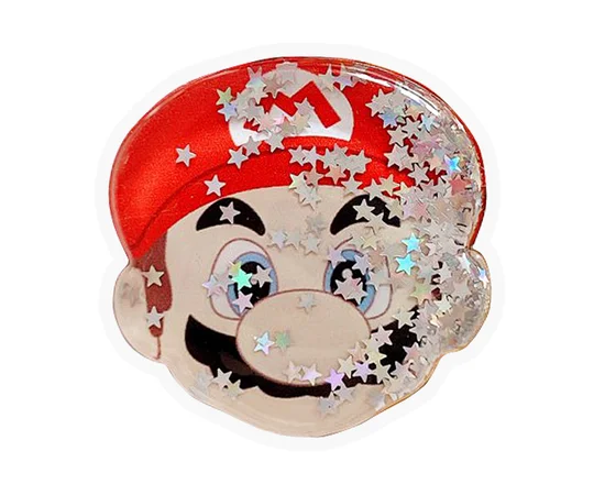 Держатель для телефона круглый (liquid shine) Марио