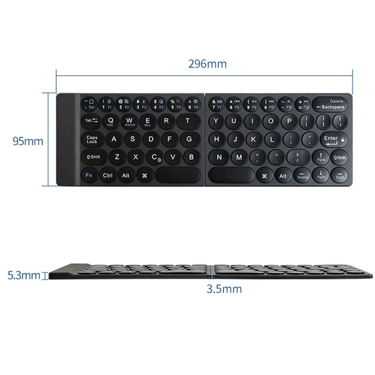 Клавиатура WIWU Fold Mini Keyboard FMK-01 Black