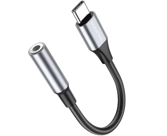 Переходник Borofone BV16 Type-C to 3.5mm Metal gray