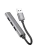 Переходник Hoco HB26 4in1 (USB to USB3.0+USB2.0*3) Metal gray