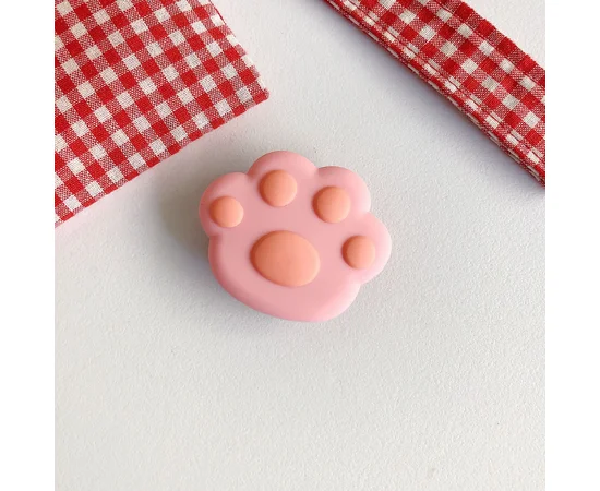 Держатель для телефона 3D Лапа Розовая /оранжевая