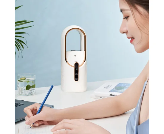 Настільний вентилятор F6 2in1 з зволожувачем повітря 2200mAh White