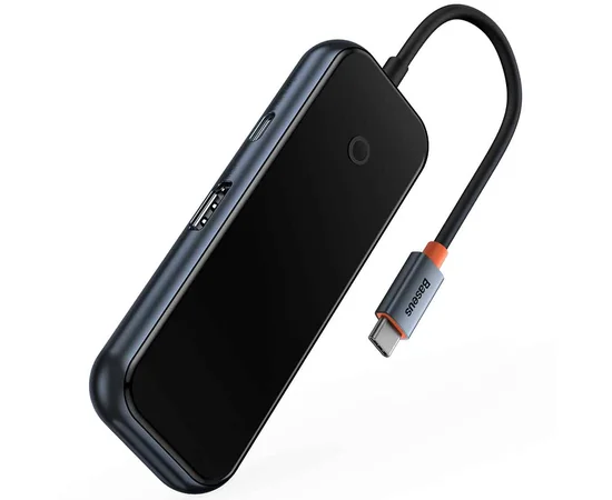 Перехідник Baseus Hub AcmeJoy 5-Port Type-C (HDMI*1+USB3.0*2+USB2.0*1+Type-C PD&Data*1) (WKJZ) Dark Gray