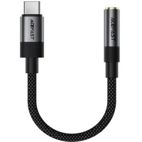 Переходник Acefast J12 Type-C male to AUX 3.5mm female Black