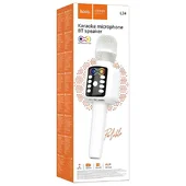 Караоке Микрофон-колонка Hoco L24 Shine White