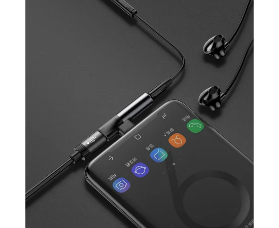 Переходник Baseus L41 Type-C to Type-C + 3.5mm (CATL41) Черный