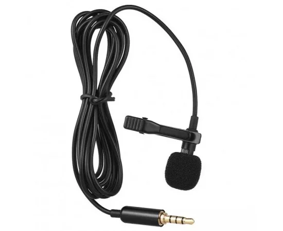 Микрофон петличный 3,5mm Mini-Jack Черный