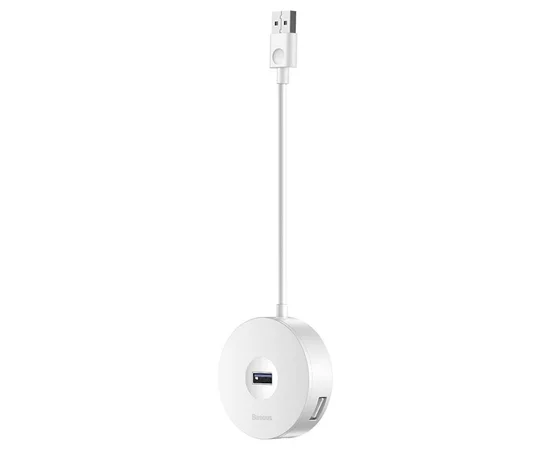Переходник HUB Baseus Round Box USB to USB 3.0 + 3USB 2.0 (CAHUB-F) Белый