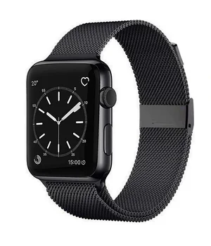 Ремешок Milanese Loop Design для Apple watch 38mm / 40mm Черный Ремешок Milanese Loop Design для Apple watch 38mm / 40mm Черный