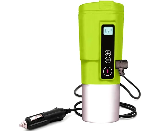 Автомобильная смарт-термокружка RedSalmon с подогревом и контролем температуры 420 мл Зеленый