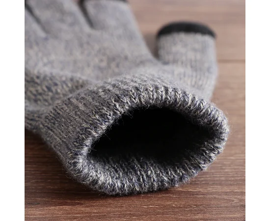 Перчатки сенсорные Warm caress (нескользящие) Светло-серый