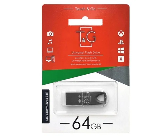 Флеш-драйв USB Flash Drive T&G 117 Metal Series 64GB Черный