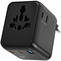 Сетевой универсальный переходник WIWU UA011 Warrior GaN 25W + 1USB-A/2C Black