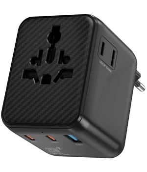 Сетевой универсальный переходник WIWU UA011 Warrior GaN 25W + 1USB-A/2C Black