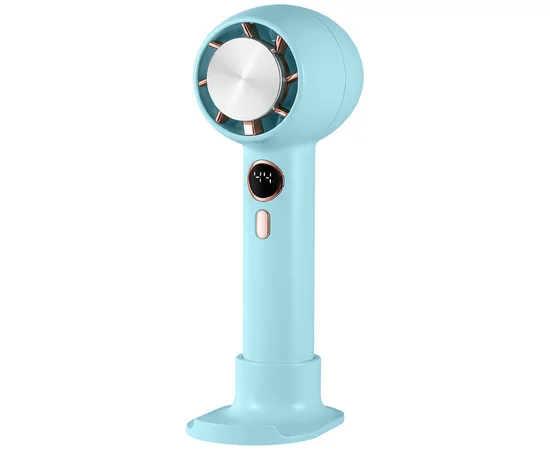 Портативный вентилятор YL007 with Display с подставкой для телефона 2000mAh Blue