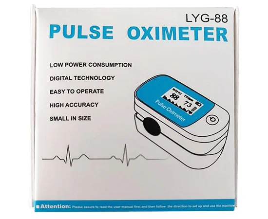 Пульсоксиметр Fingertip Pulse Oximeter LYG-88 Белый / Синий