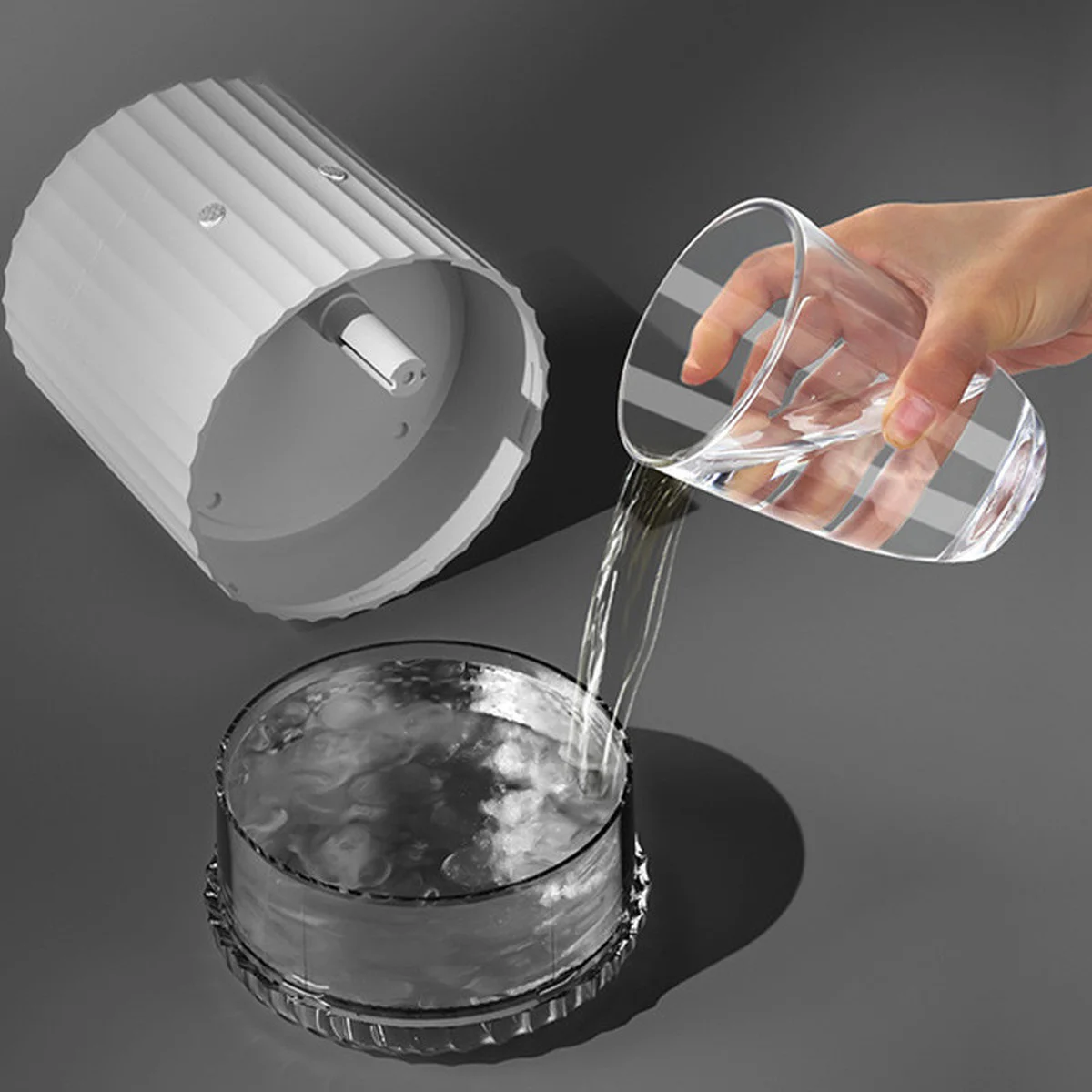 Настольный вентилятор Rapid Cooling 3in1 с водяным охлаждением и подсветкой 1200 mAh White