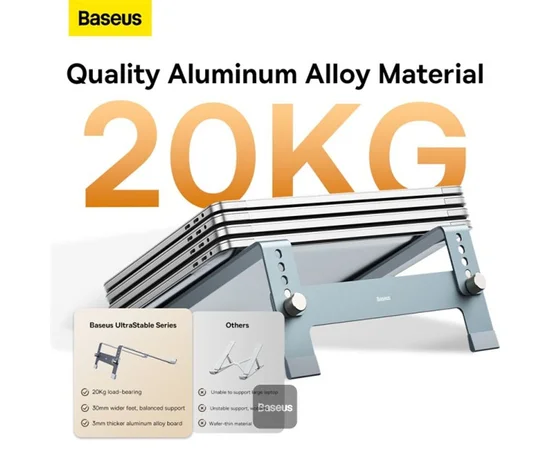 Підставка для ноутбука Baseus UltraStable (4-Gear Adjustable) (B10053100811-00) Space grey