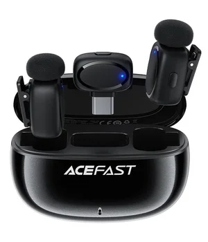 Петличный беспроводной микрофон Acefast R2 Type-C Black Петличный беспроводной микрофон Acefast R2 Type-C Black