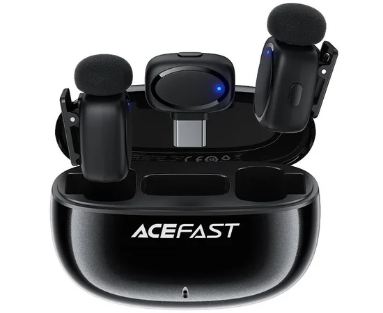 Петличный беспроводной микрофон Acefast R2 Type-C Black