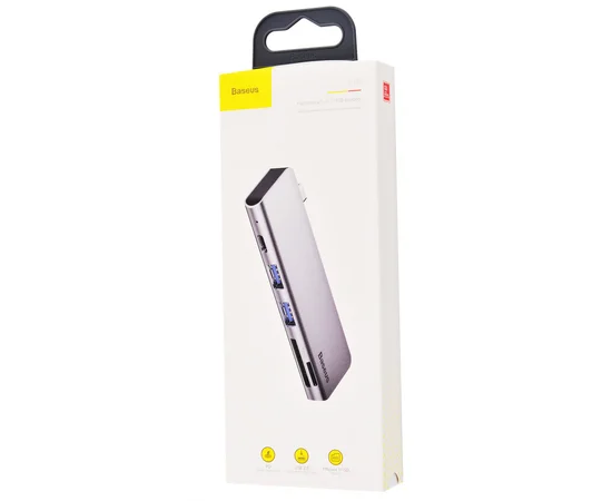 Переходник Hub Baseus Harmonica 5-in-1 (CAHUB-K) Серый