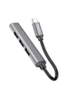 Переходник Hoco HB26 4in1 (Type-C to USB3.0+USB2.0*3) Metal gray