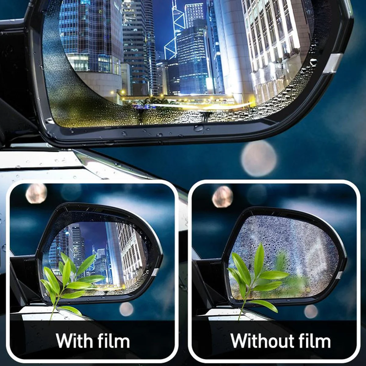 Пленка антидождь на стекло Baseus Rainproof Film 150*100 (2 шт/овал)  Прозрачный