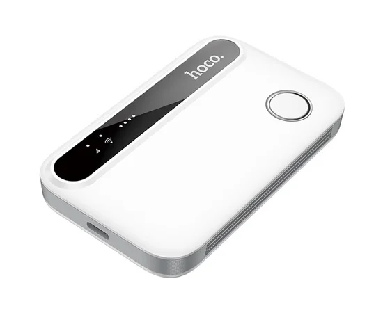 Портативный модем WiFi роутер Hoco HI41 150Mbps (Micro SIM) 2100 mAh White