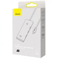 Переходник HUB Baseus Lite Series 4in1 (Type-C to 4xUSB 3.0) 25cm (WKQX03) Black